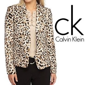 Calvin Klein Cheetah Print Blazer